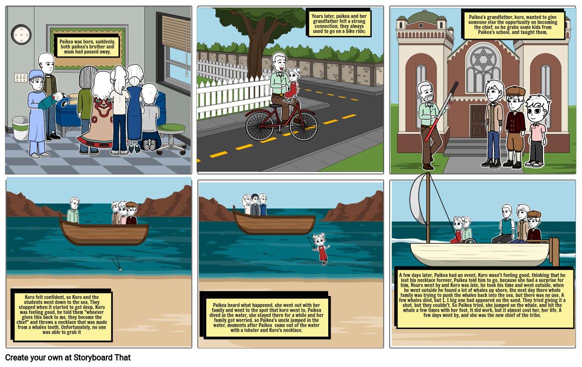 Whale rider with text Storyboard by smtor2