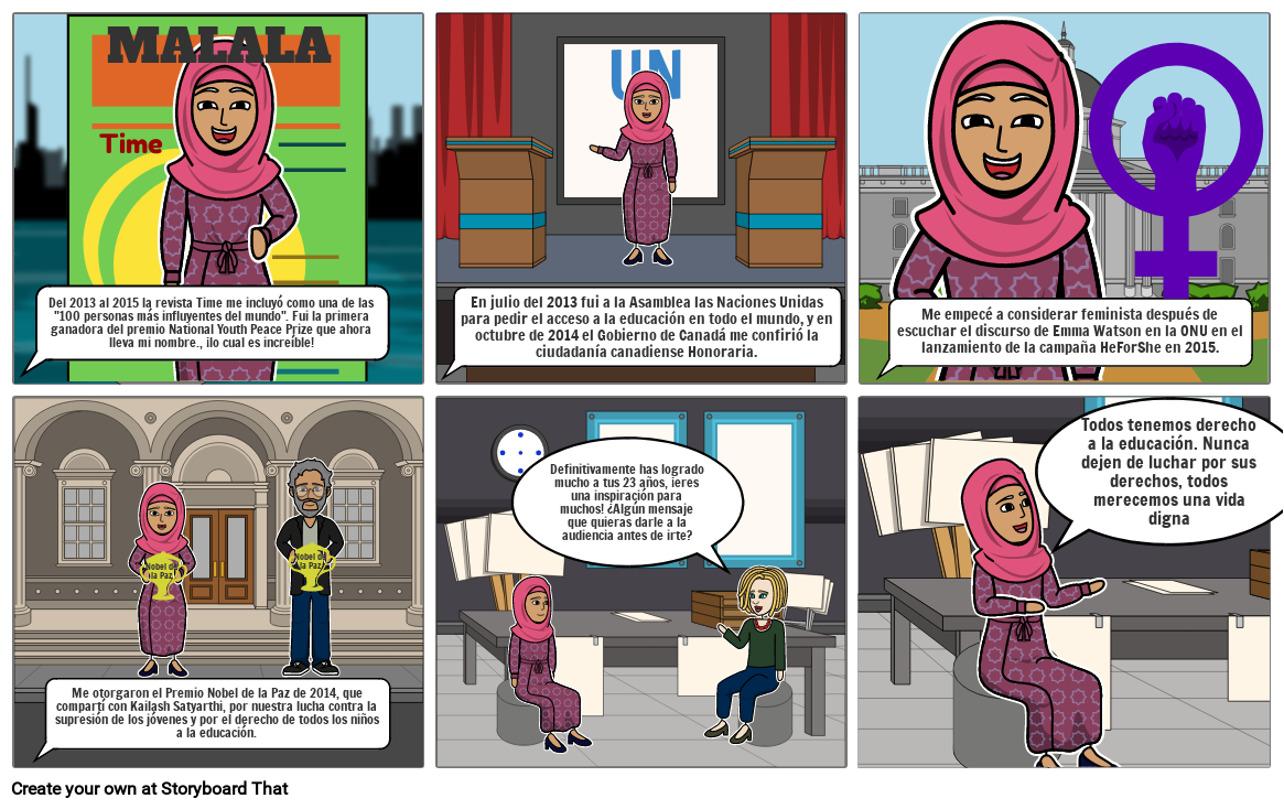 Malala Story Board