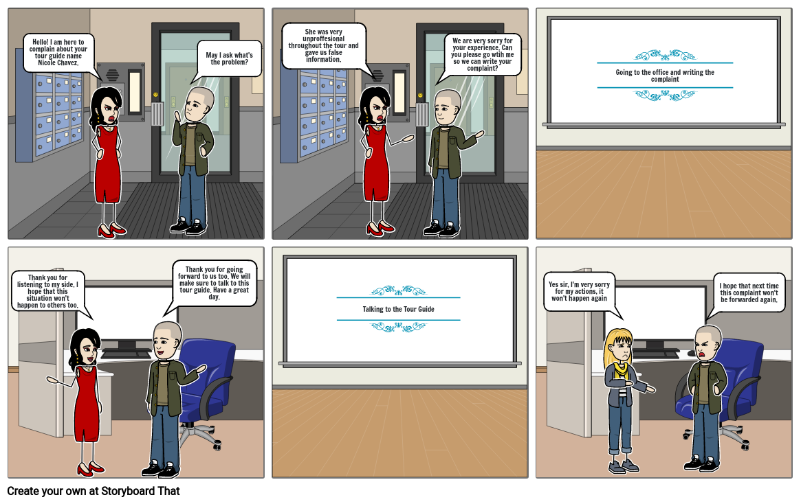 Complain Management Storyboard by sofia9104