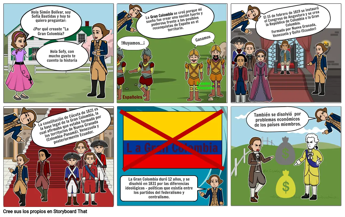 La Gran Colombia Storyboard By Sofy2508 6309