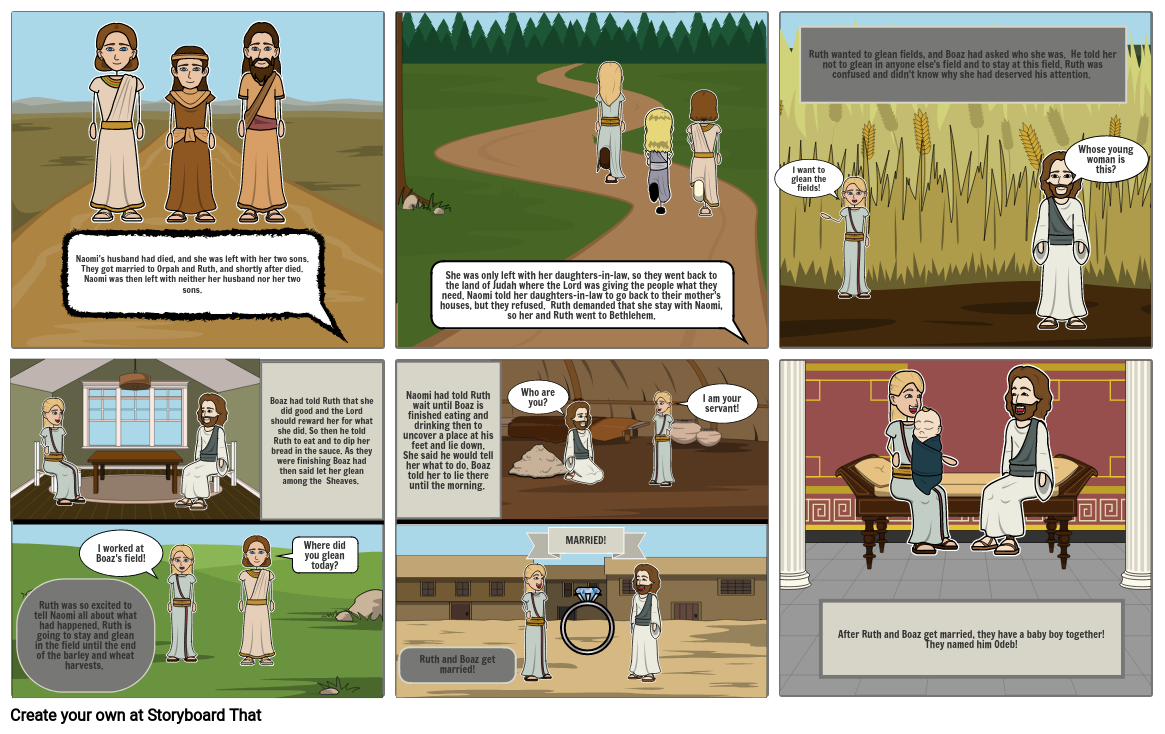Book of Ruth Storyboard Storyboard by sophier18