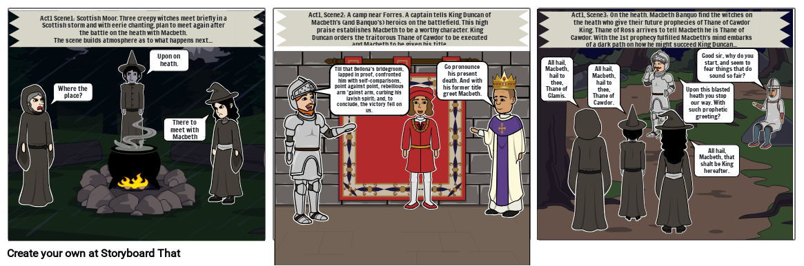 Macbeth Act1 Storyboard par southy