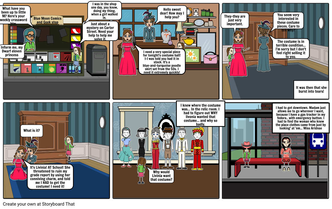 Little Madam and the Poodle Skirt Poofle Storyboard