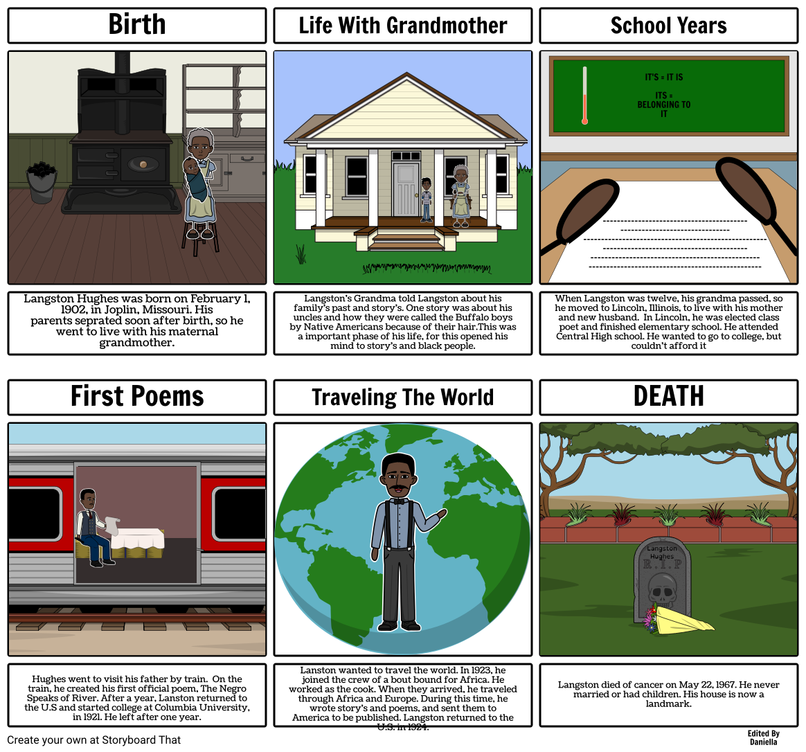 Langston Hughes Storyboard by stefaniec