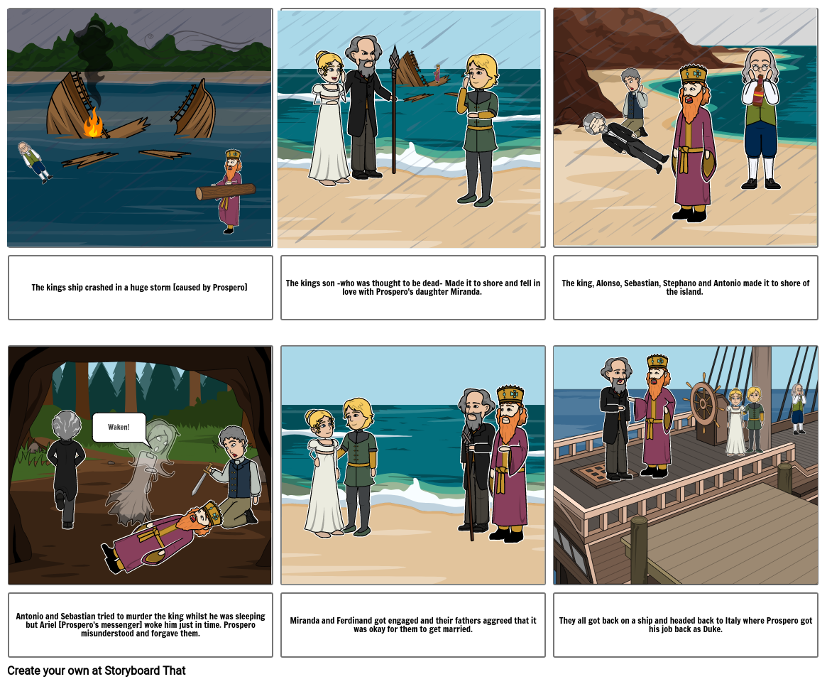 The tempest Storyboard by stellatheangel