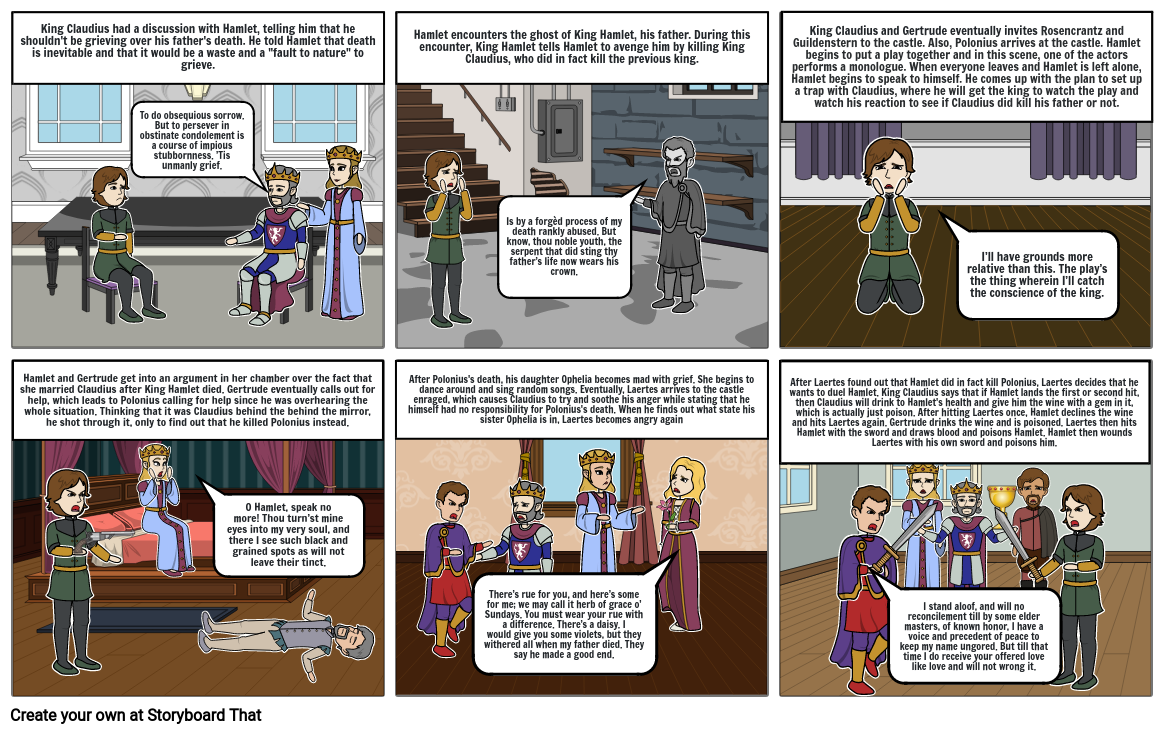 Hamlet Comic Strip Storyboard By Stemple432