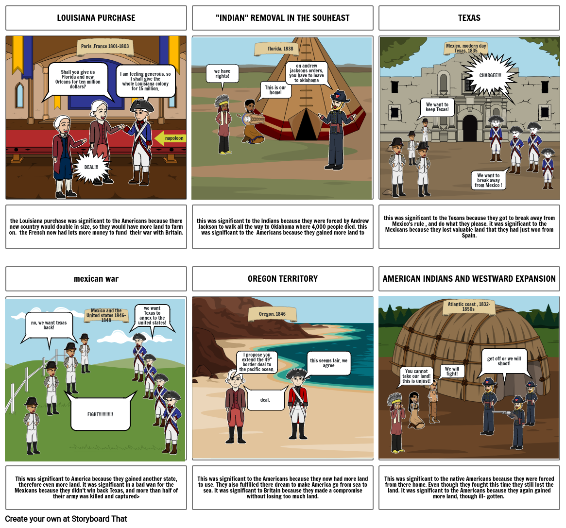 America's journey for new land Storyboard por stenbergj27