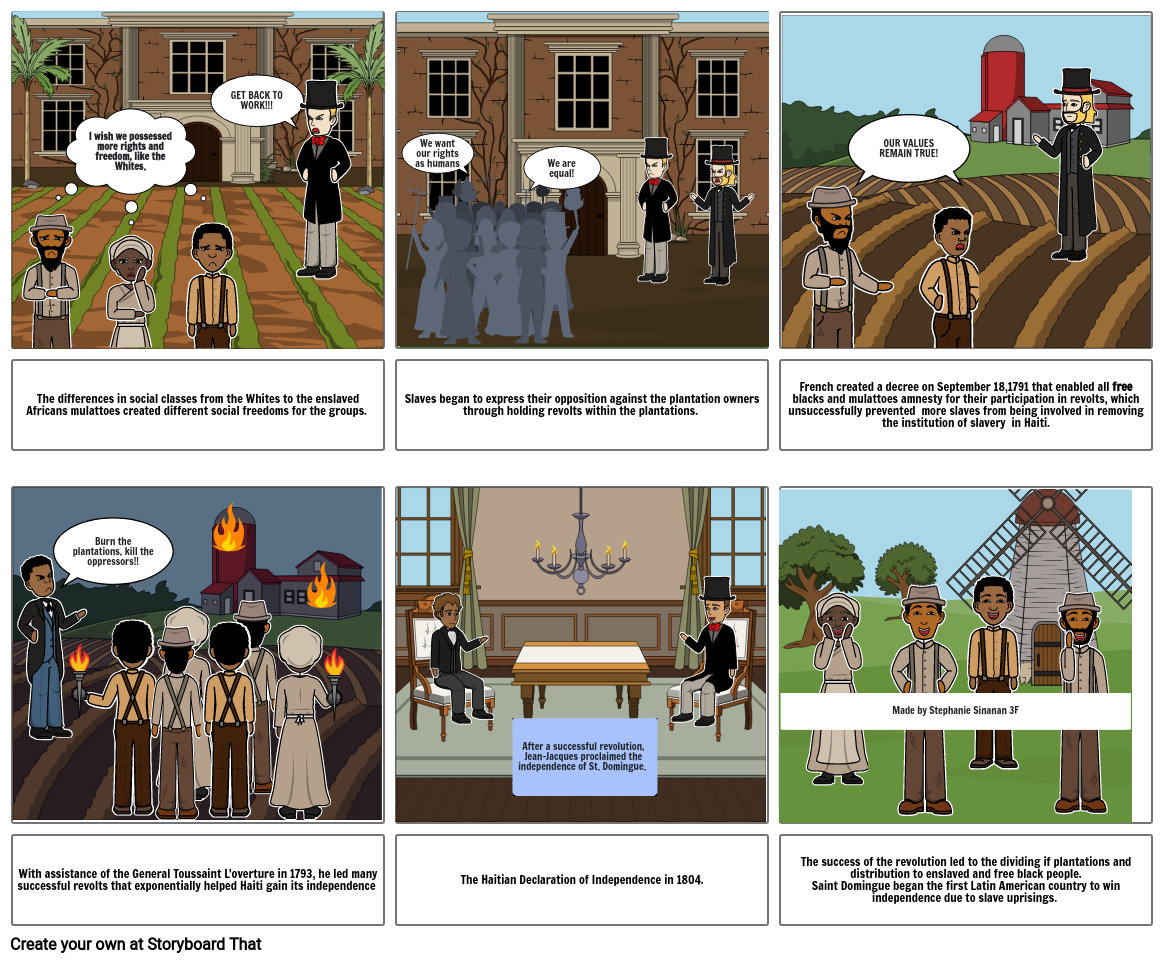 Haitian Revolution - Economy Storyboard by stephaniesinanan