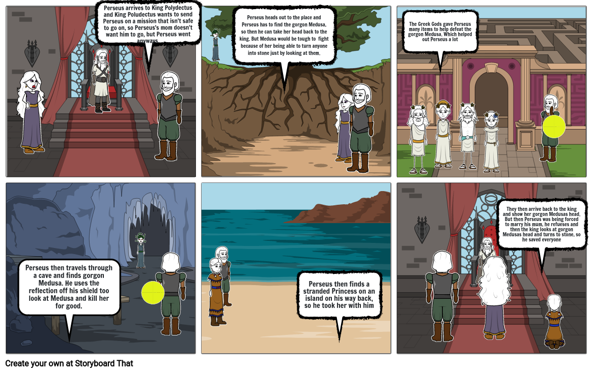 Perseus and Medusa Storyboard by stormed