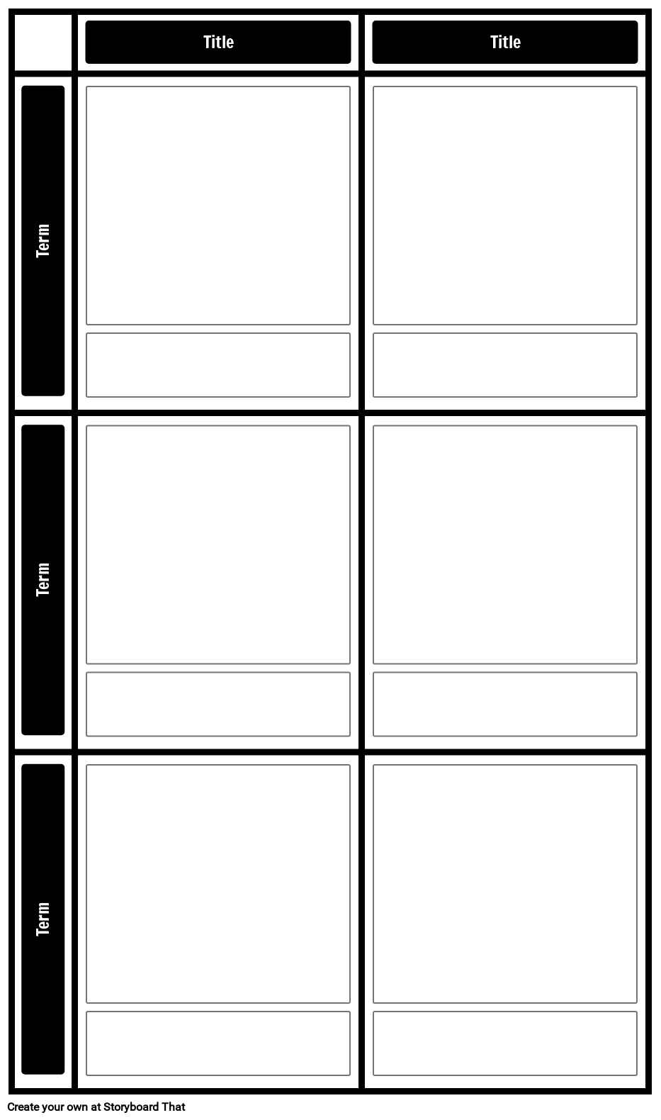 2x3 Chart Storyboard Door Storyboard templates