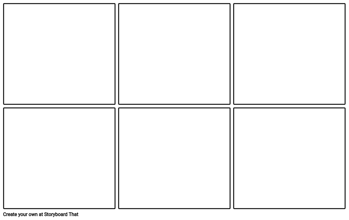 Blank 6 Cell Narrative Storyboard Template Storyboard