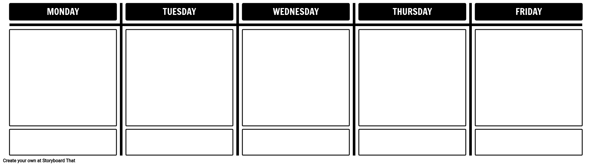 Days of the Week Storyboard by storyboardtemplates