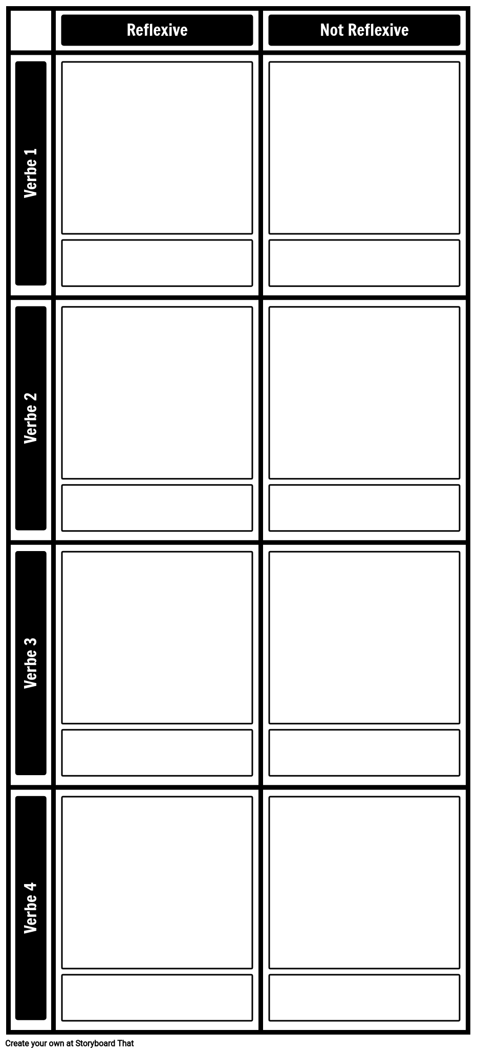 French Scene Chart Template