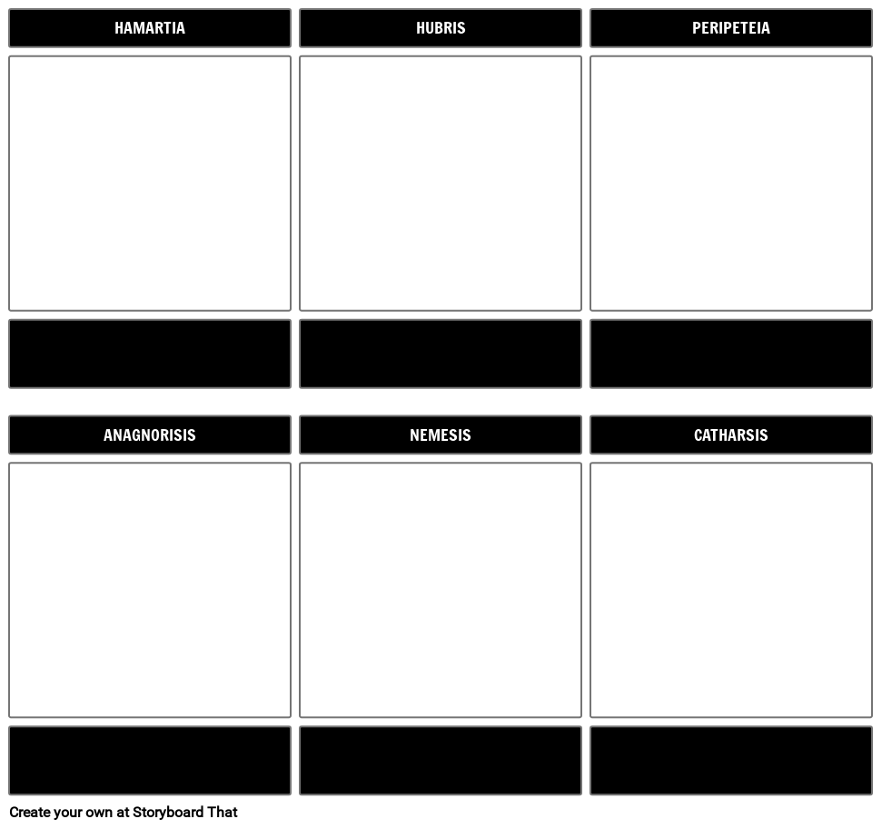 Tragic Hero Template Blank Storyboard By Storyboard templates