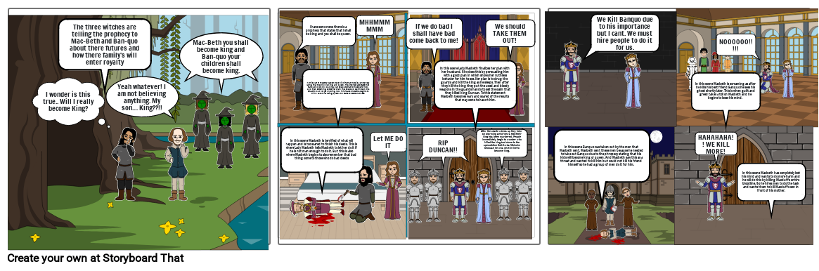 MAC BETH PART 1 Storyboard by studentgage