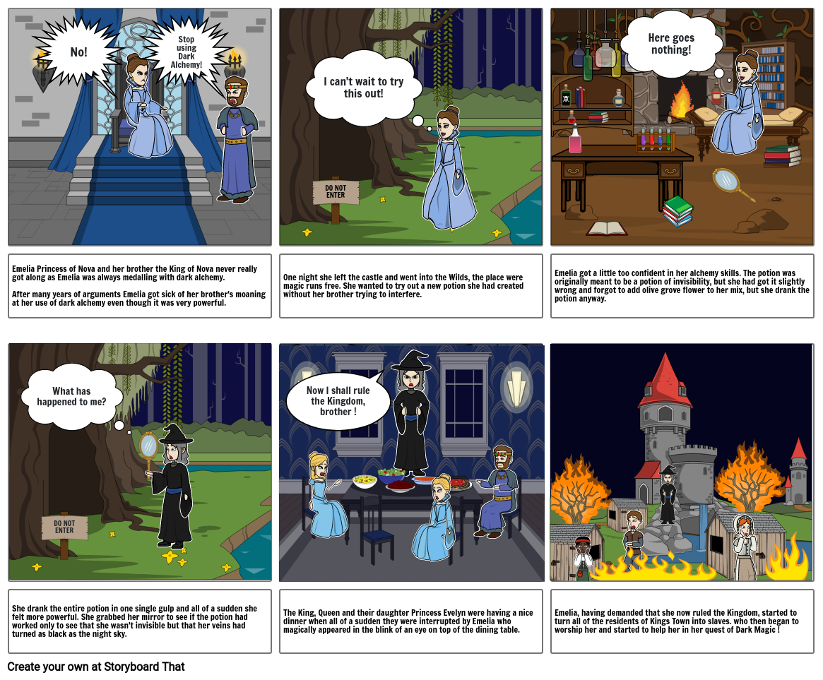 The Potion Diaries : Black Magic Storyboard by supergrrl21