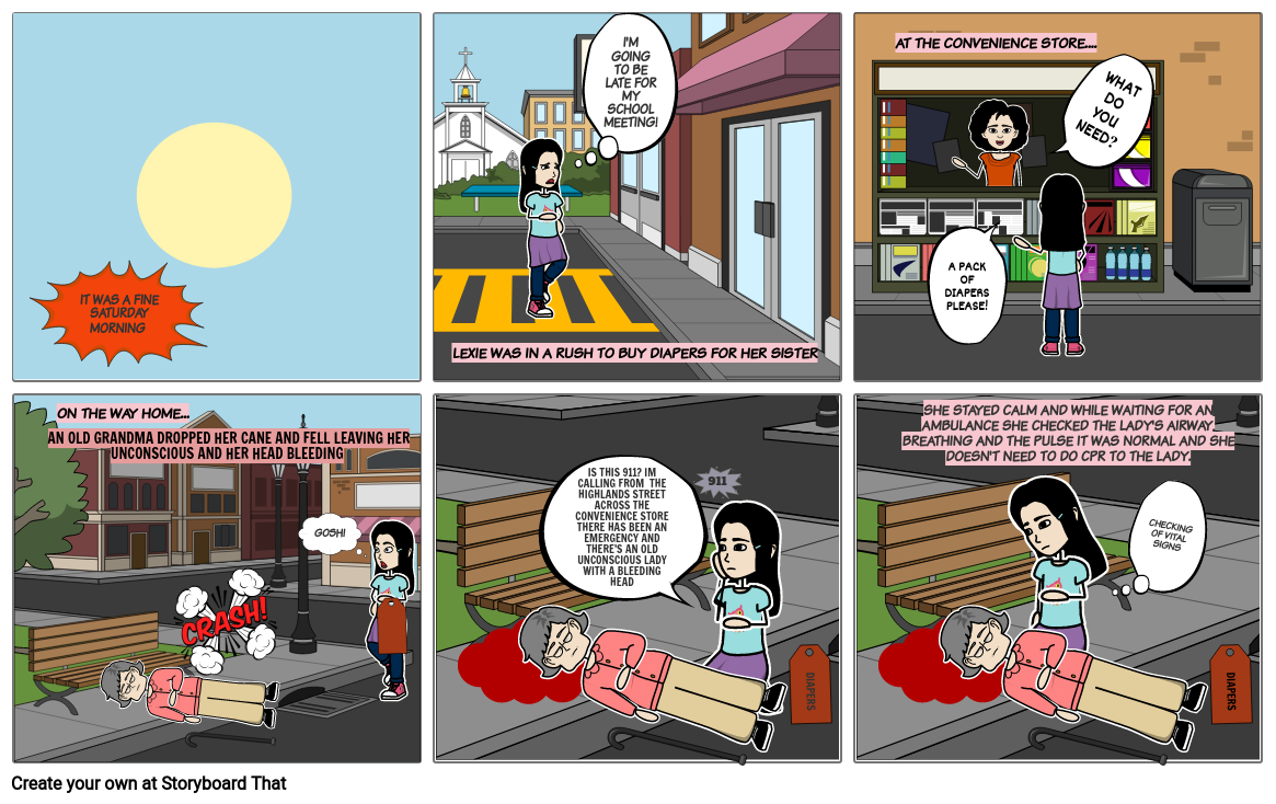 first aid comic strip - C.Magaling Storyboard by sushi12720186