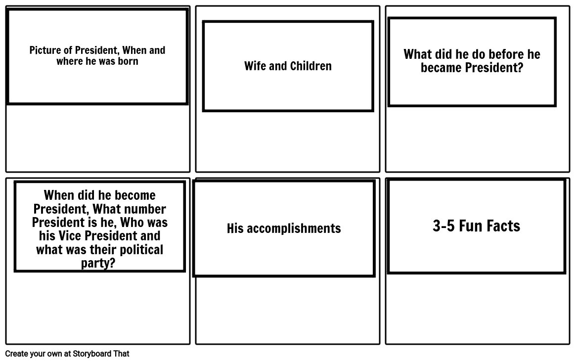 President Report Sample Storyboard by suzey970
