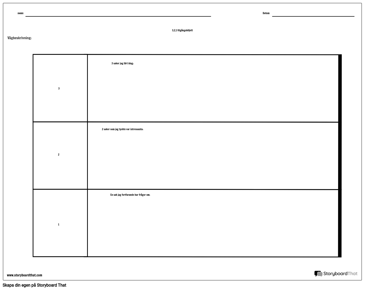 3 2 1 Utg ngsbiljett Storyboard By Sv examples