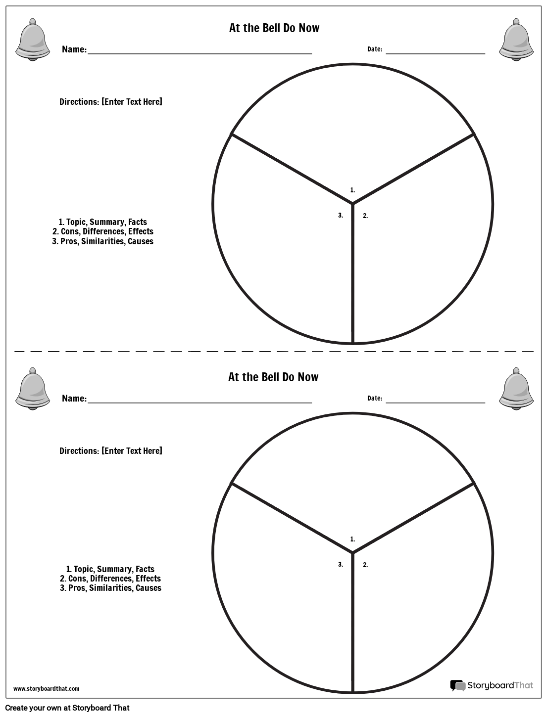 Ämneskontrast Gör nu Bell Ringer Storyboard by sv-examples