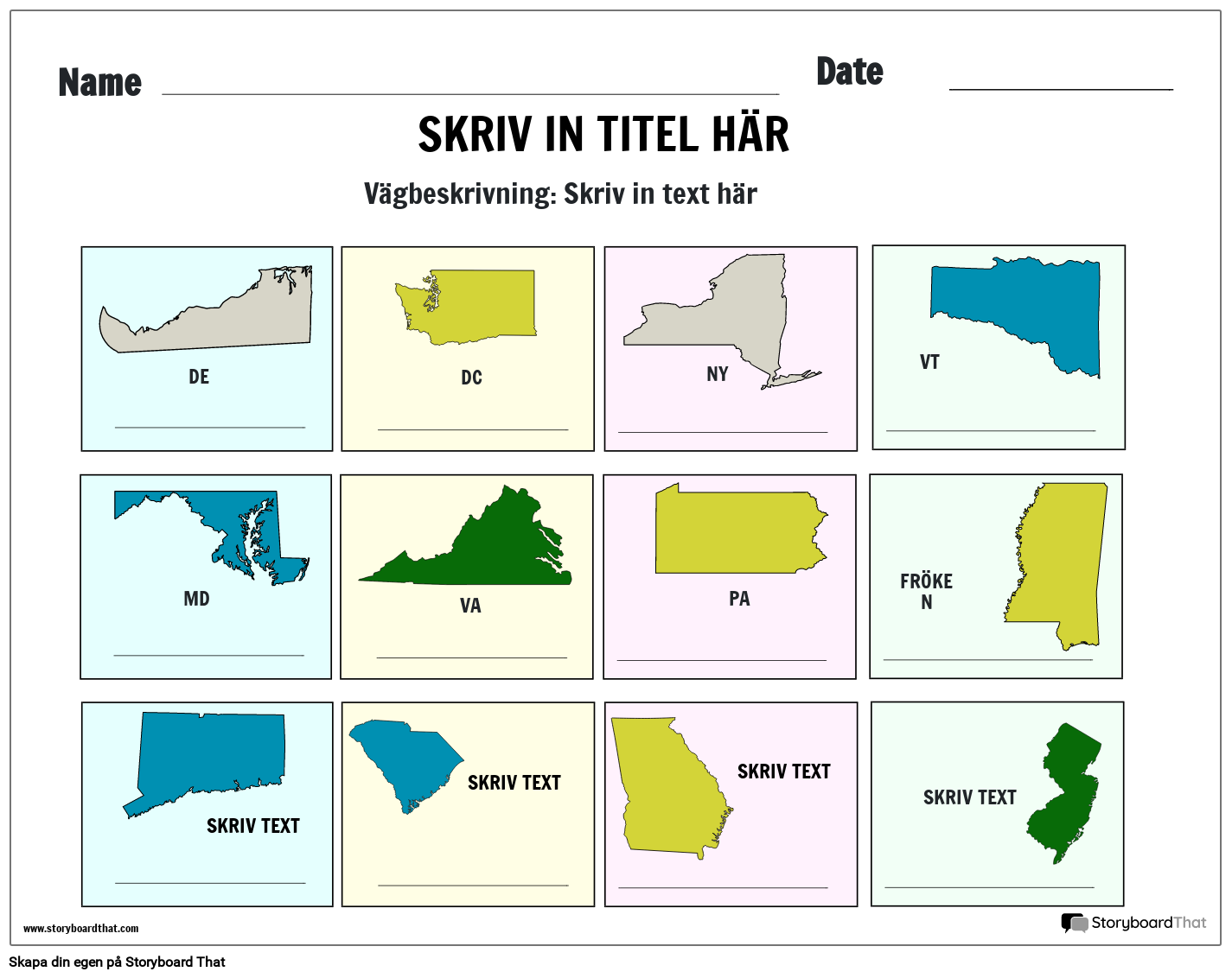 Ange arbetsblad för förkortning Storyboard by sv-examples