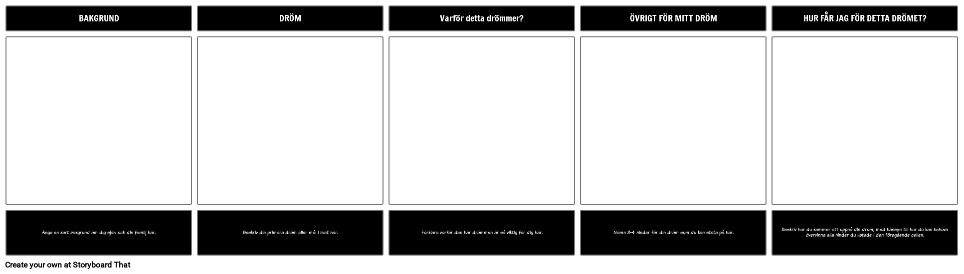 Ansluter Till din Drömaktivitetsmall