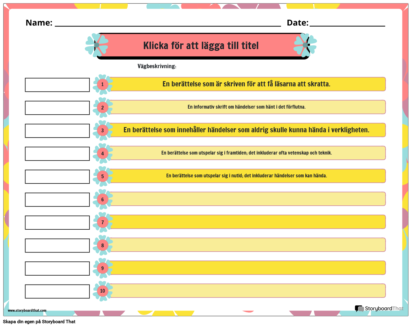 Arbetsblad F r Identifiering Av Genre Storyboard arbetsblad-f-r-identifiering-av-genre-storyboard