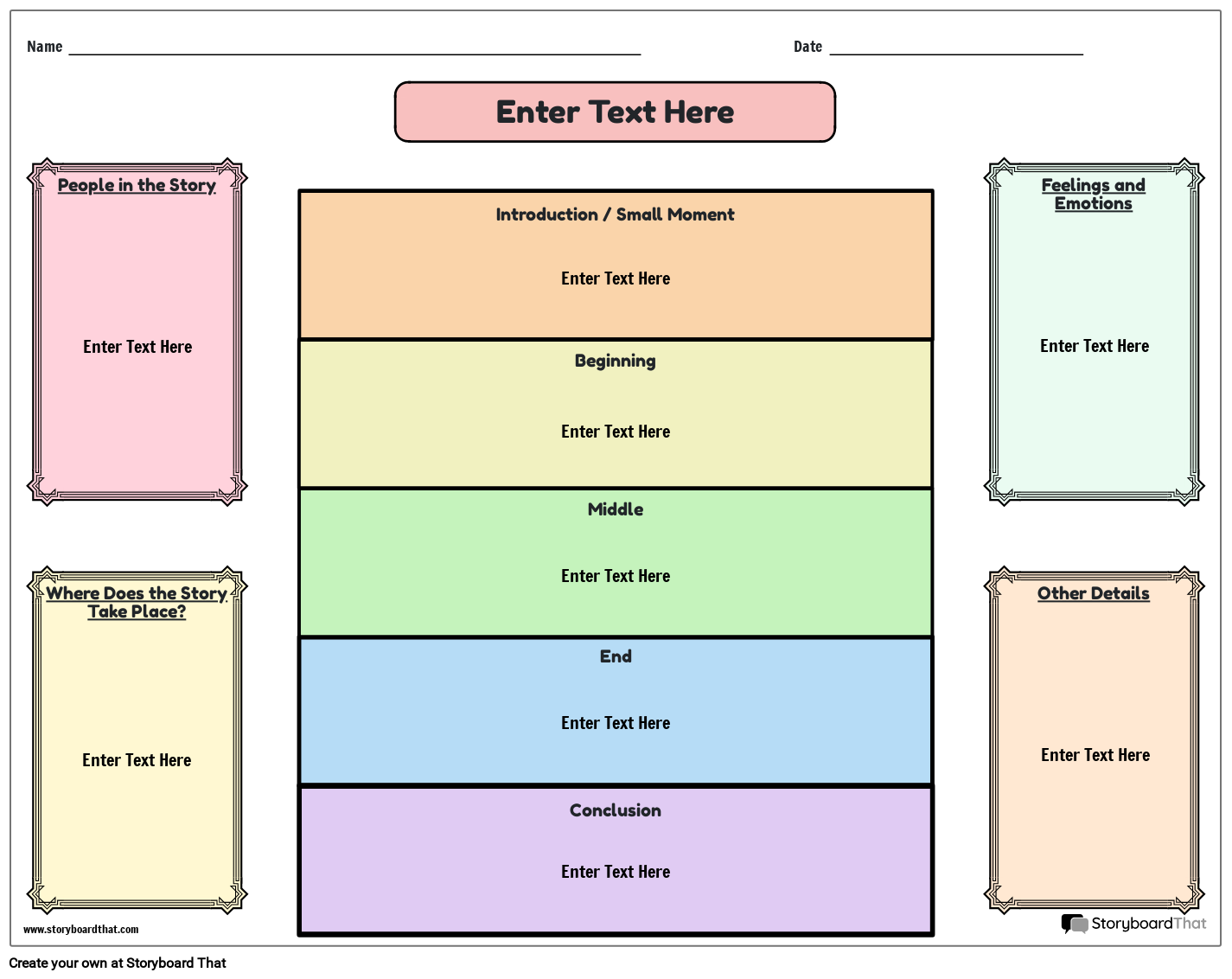 Arbetsblad f r personligt ber ttande 5 storyboard