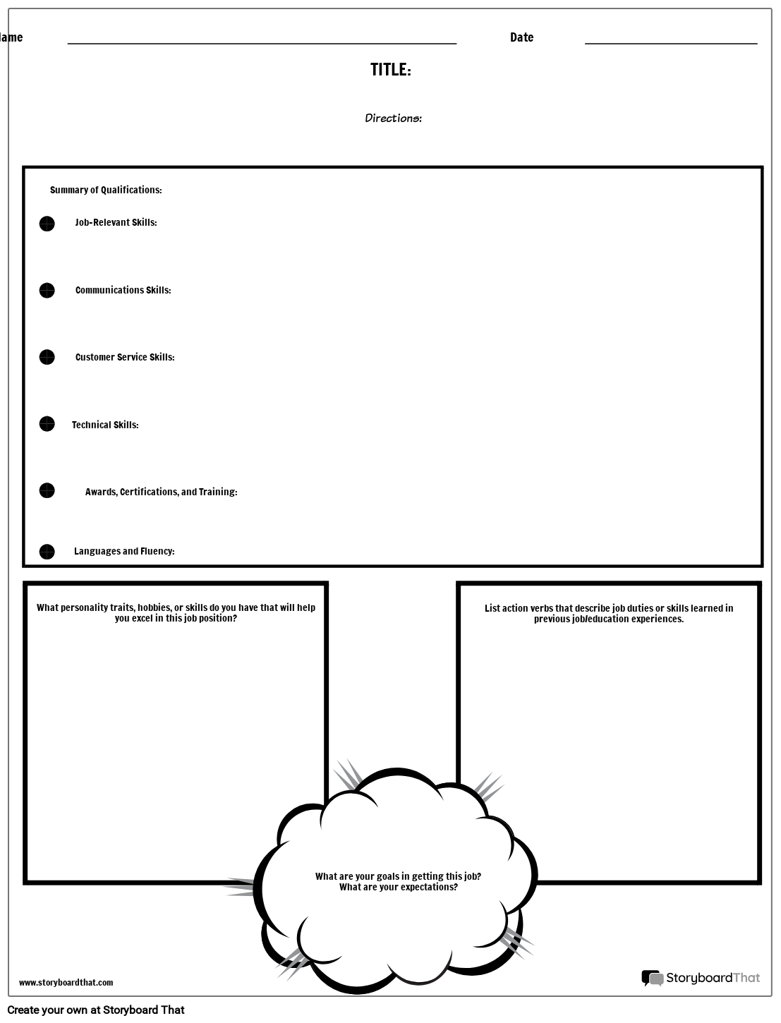 Återuppta 2 Storyboard por sv-examples