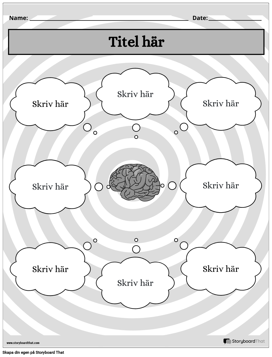 Brainstorm Porträtt BW 1 Storyboard by sv-examples