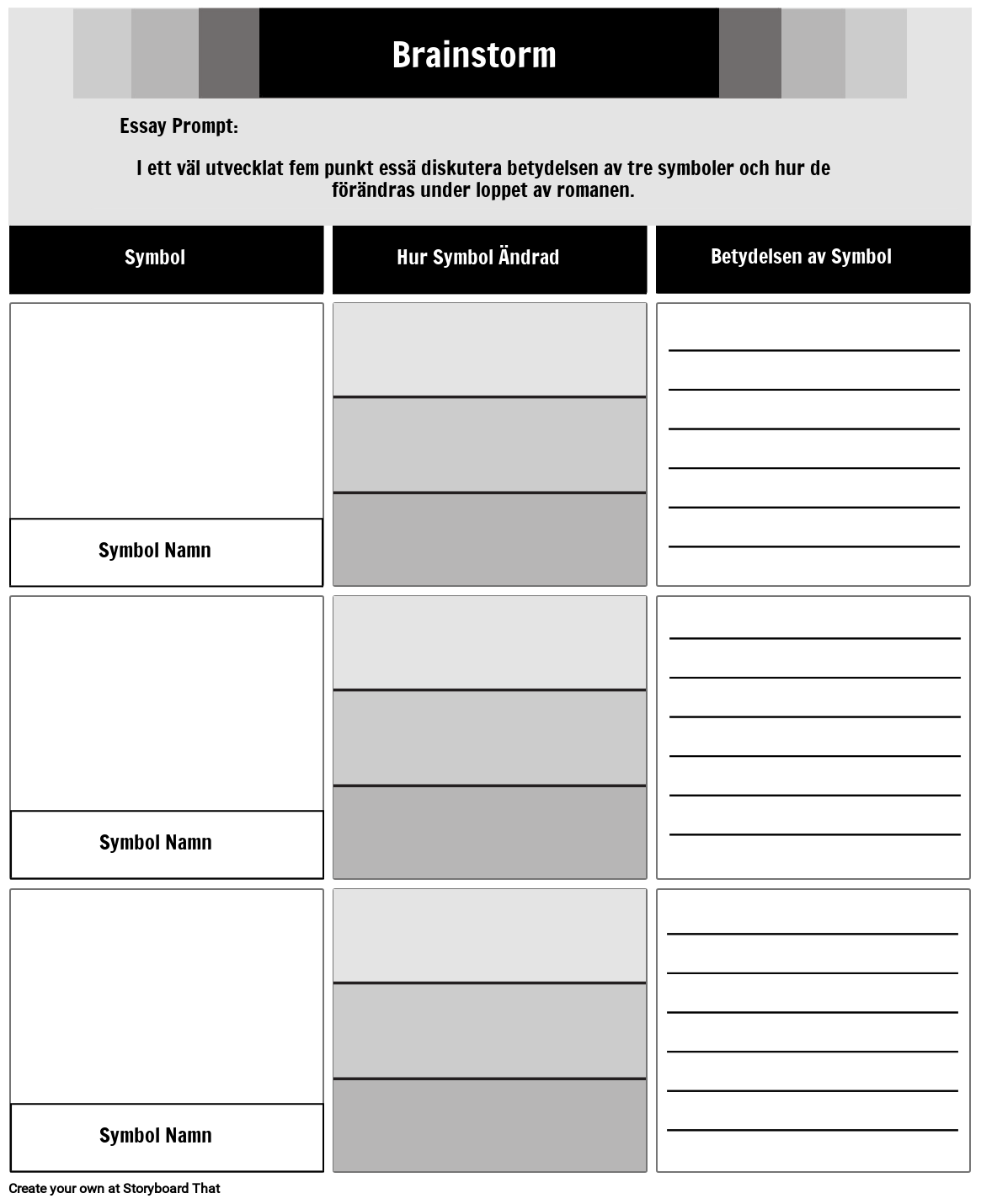 Brainstorm Storyboard por sv-examples