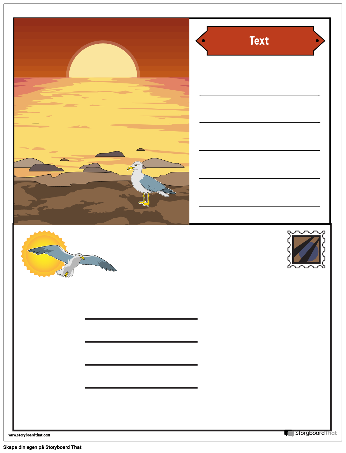 Brevvykort 1 Storyboard by sv-examples