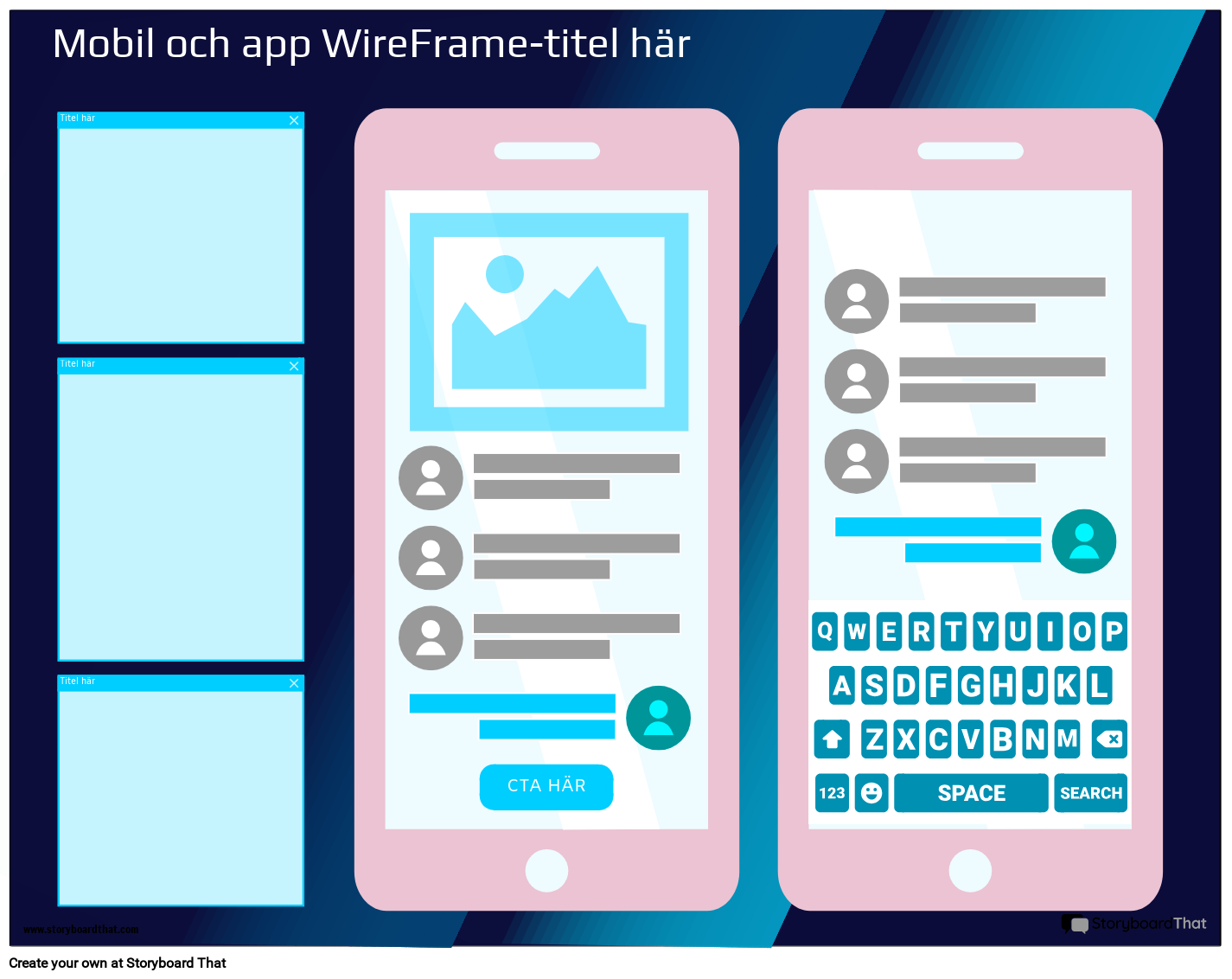 Mobile och App Wireframes | GRATIS Wireframe Tool