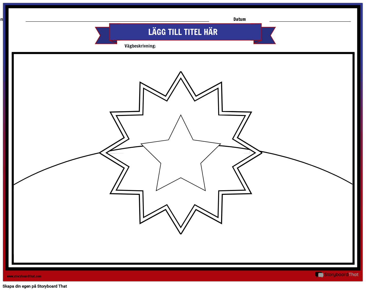 Färgläggning Juneteenth Flagga Storyboard por sv-examples