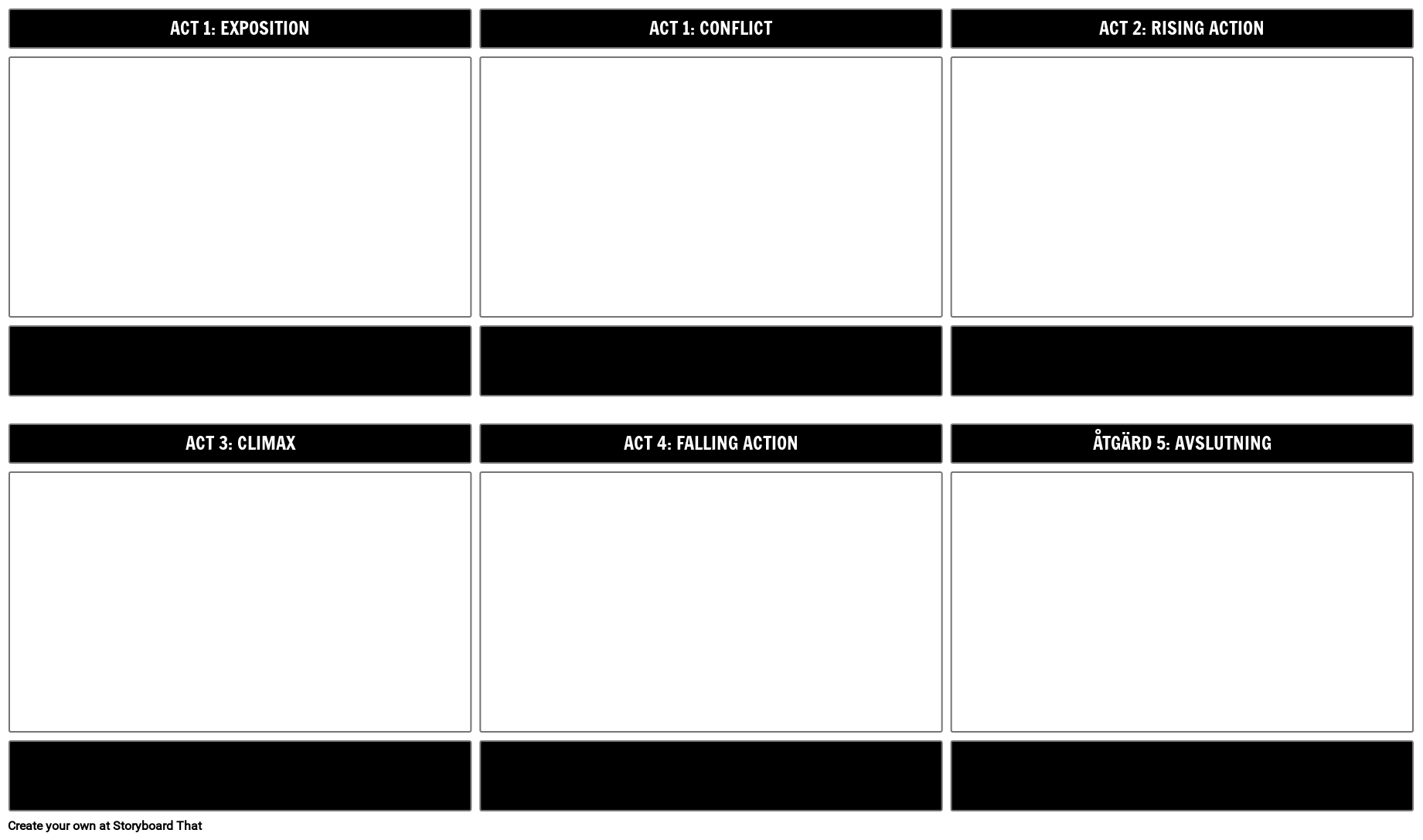 Fem-lags Struktur Spela Diagram Mall