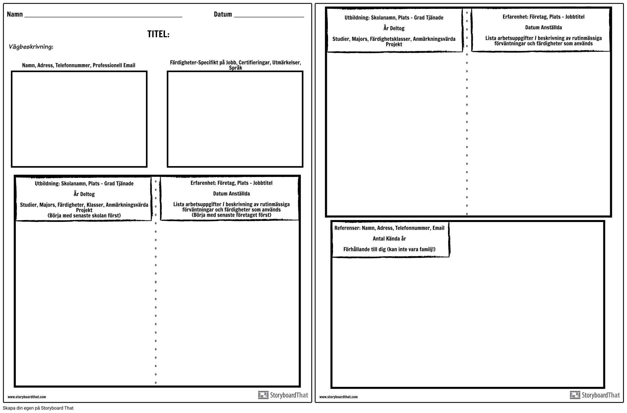 Fortsätt 1 Storyboard Par Sv Examples