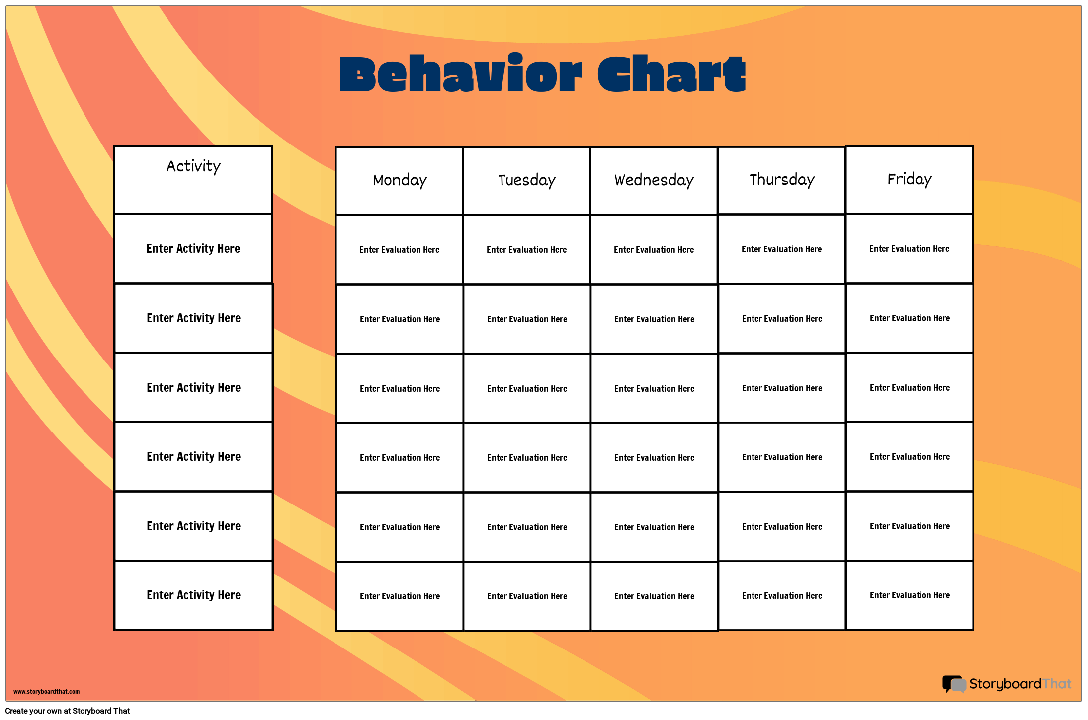 Grid Behavior Chart Storyboard por sv-examples