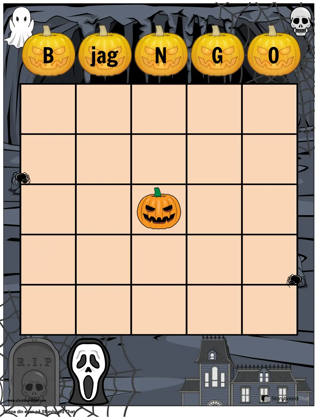 Halloween Bingo Kort Mall