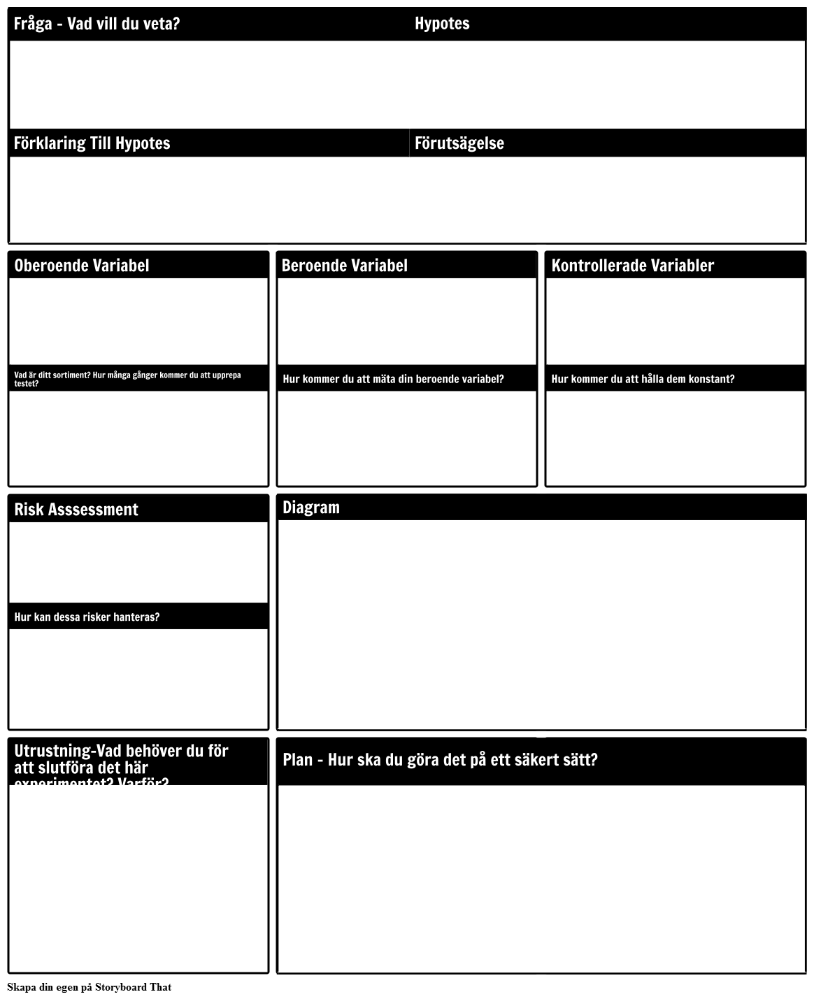 Högre Experimental Design Sheet Storyboard Por Sv Examples