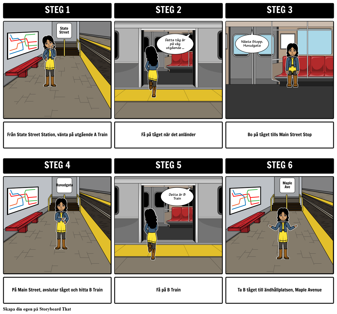 Hur Man Boards Kollektivtrafik Storyboard Par Sv Examples