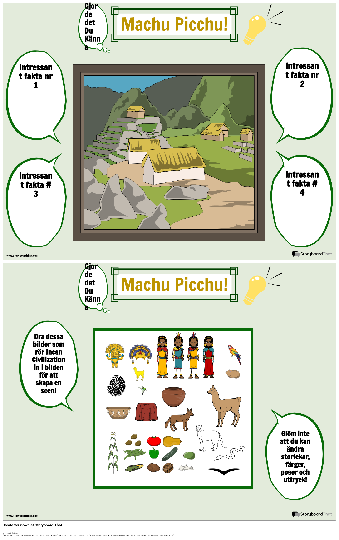 Inca Visste du Affisch Machu Picchu