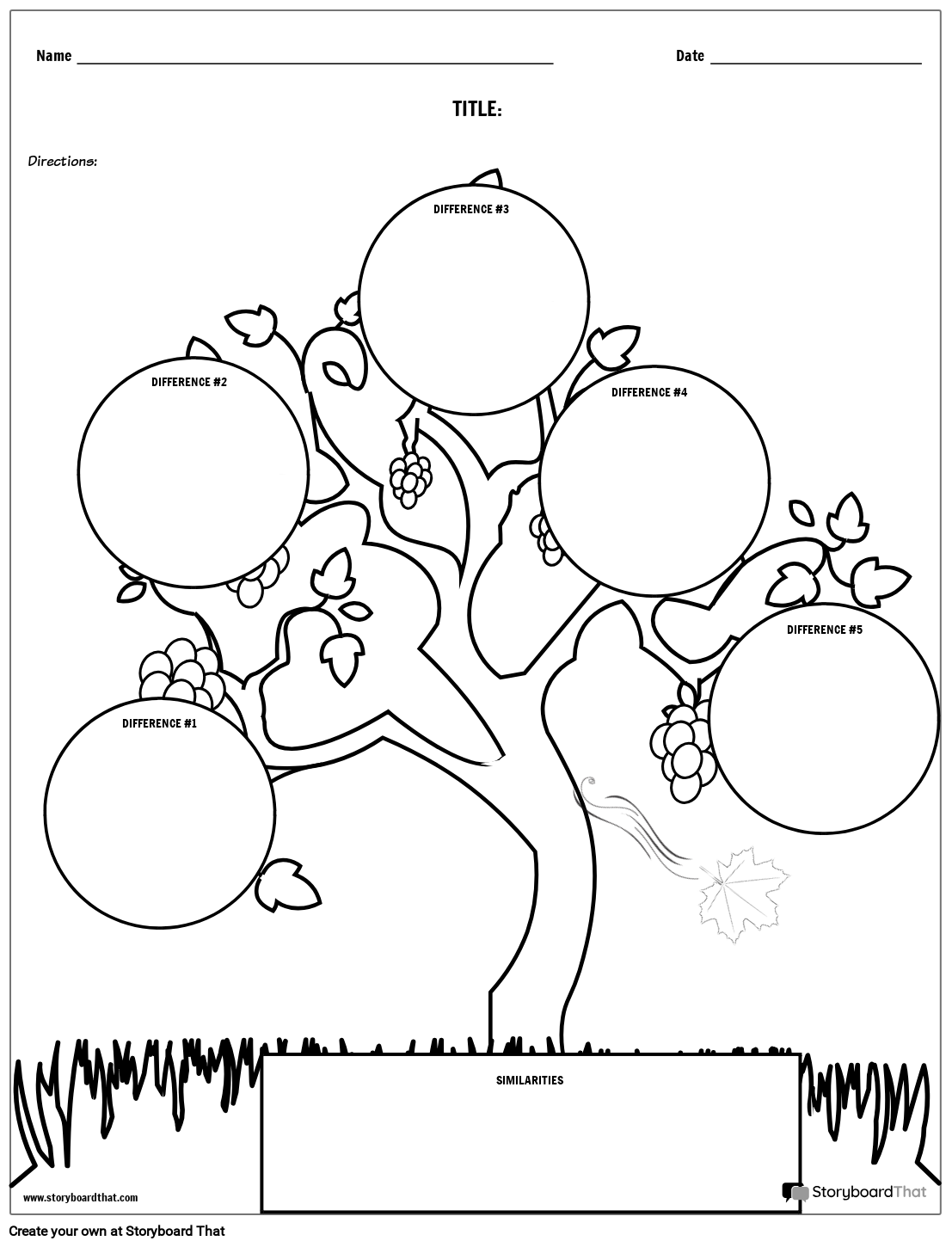 Contrast Tree Jämför Contrast Tree Storyboard by sv-examples