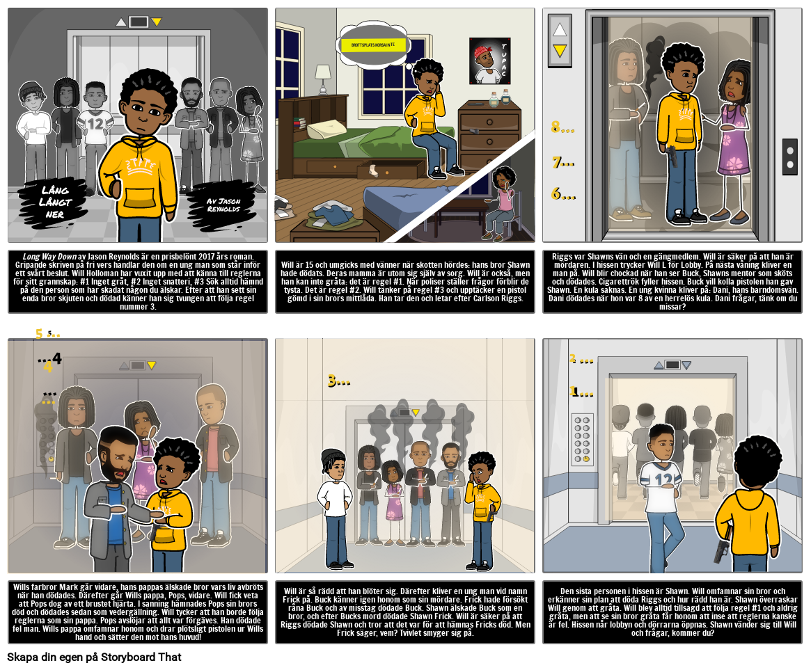 Long Way Down 6 Cell Plot Diagram Storyboard Por Sv examples