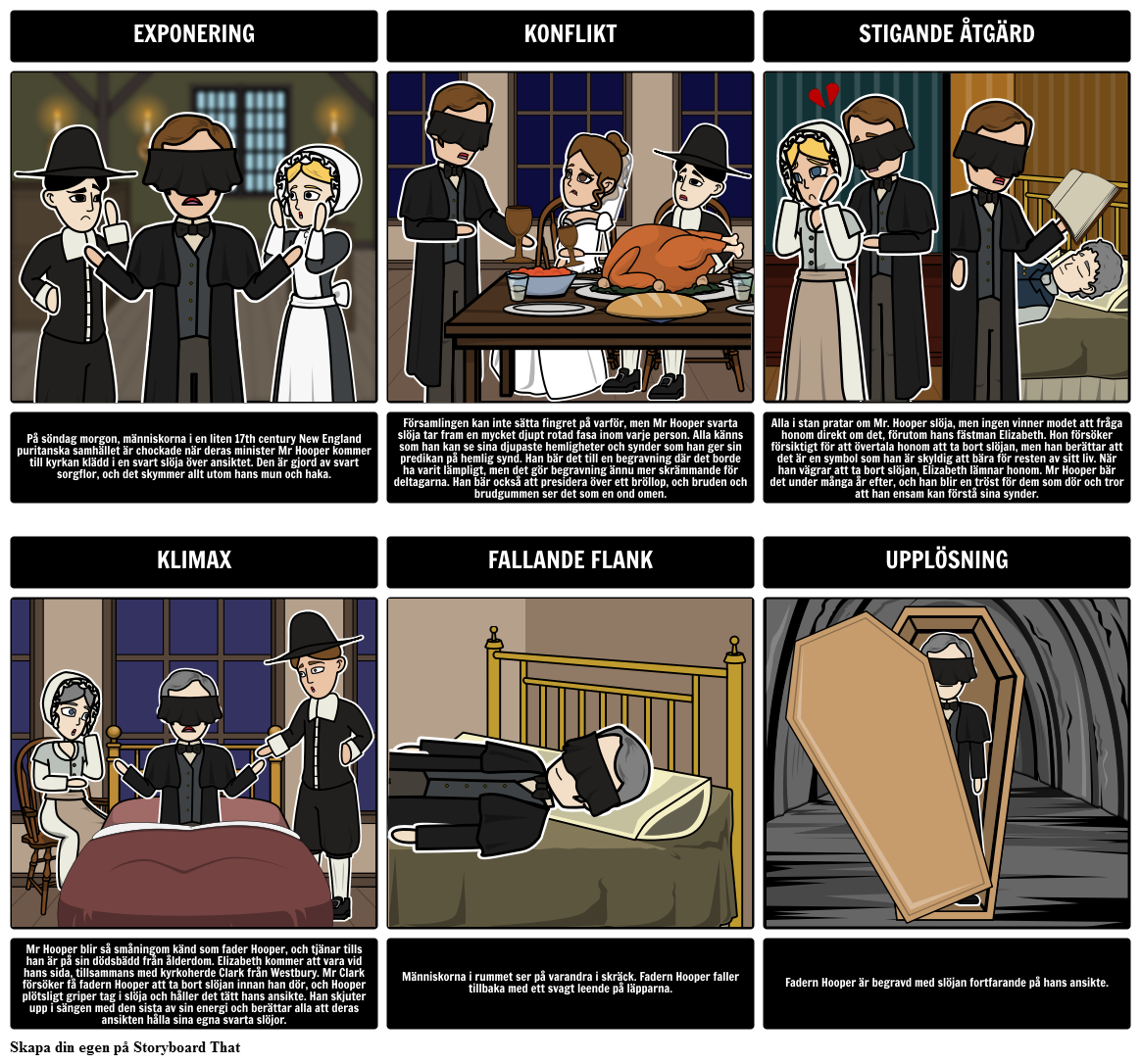 Ministerns Black Veil Plot Diagram Storyboard Por Sv Examples