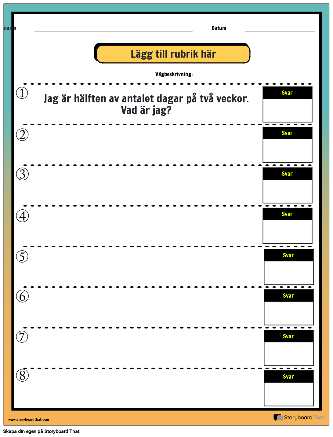 number-sense-math-riddle-arbetsblad-storyboard