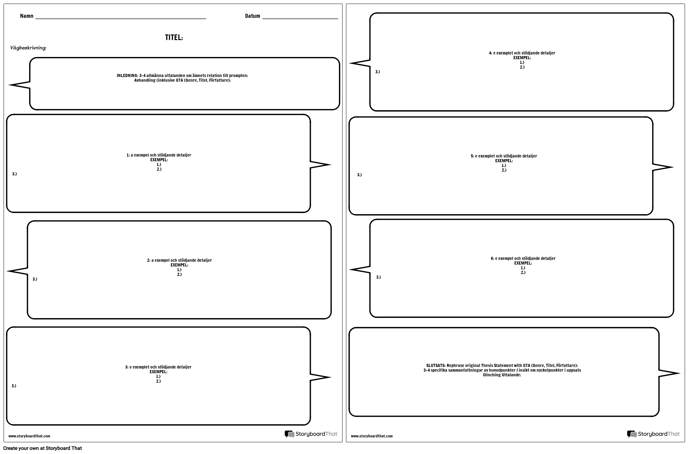 Pratbubblor Storyboard por sv-examples
