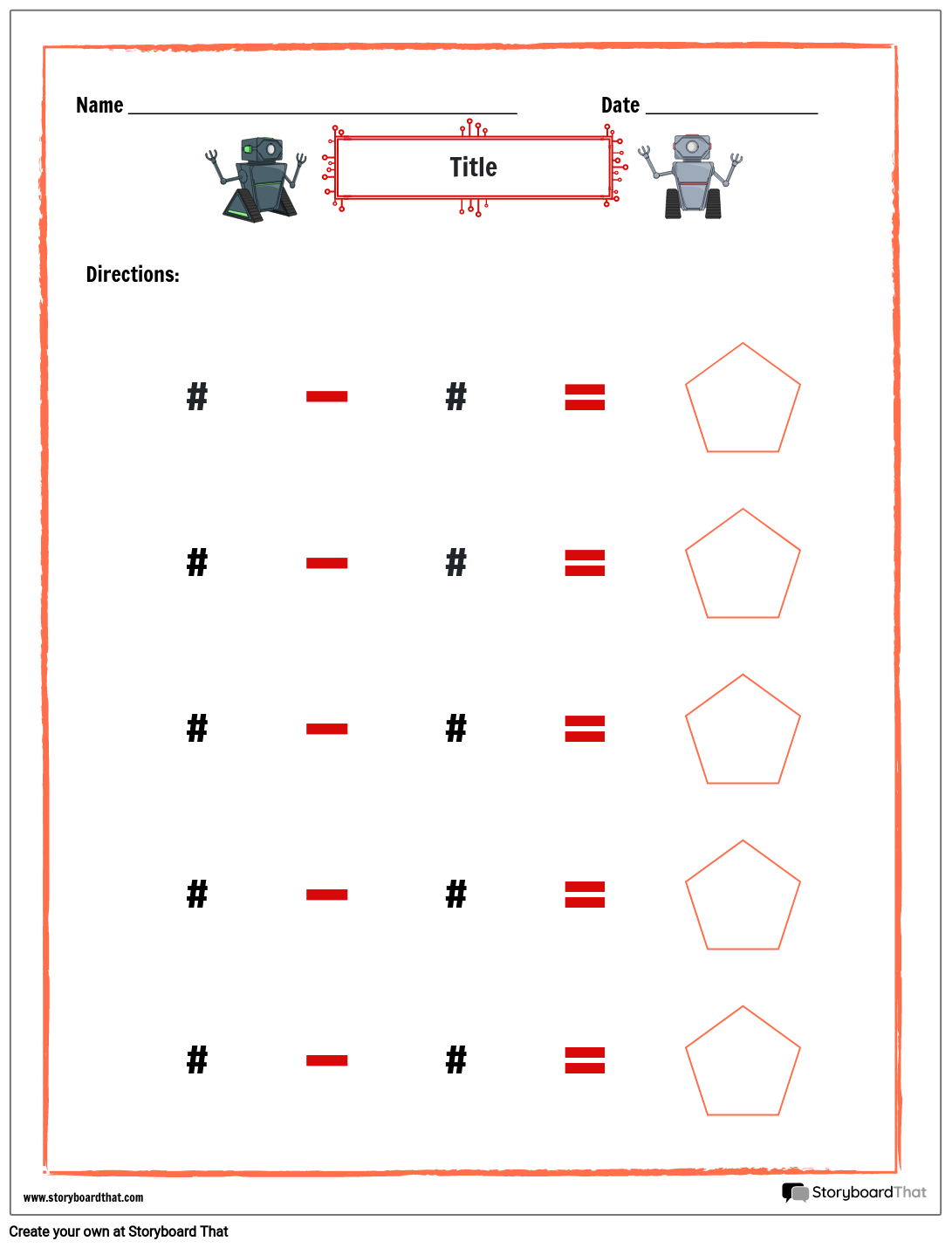 Robot Subtraktion