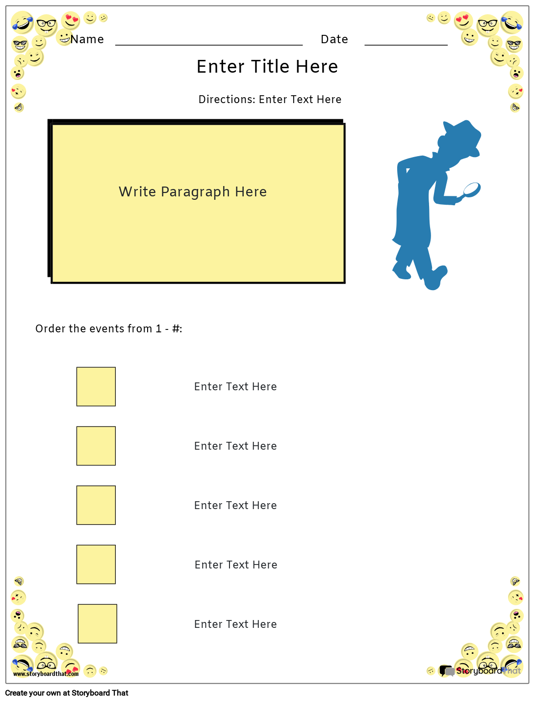 Sekvensering av Porträttfärg 1 Storyboard por sv-examples