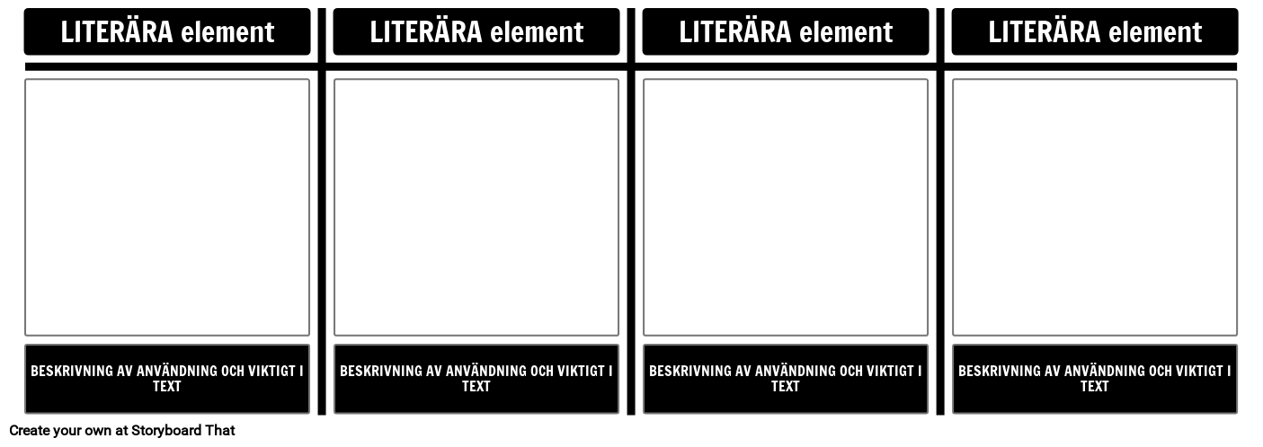 T-diagram för Litterära Element