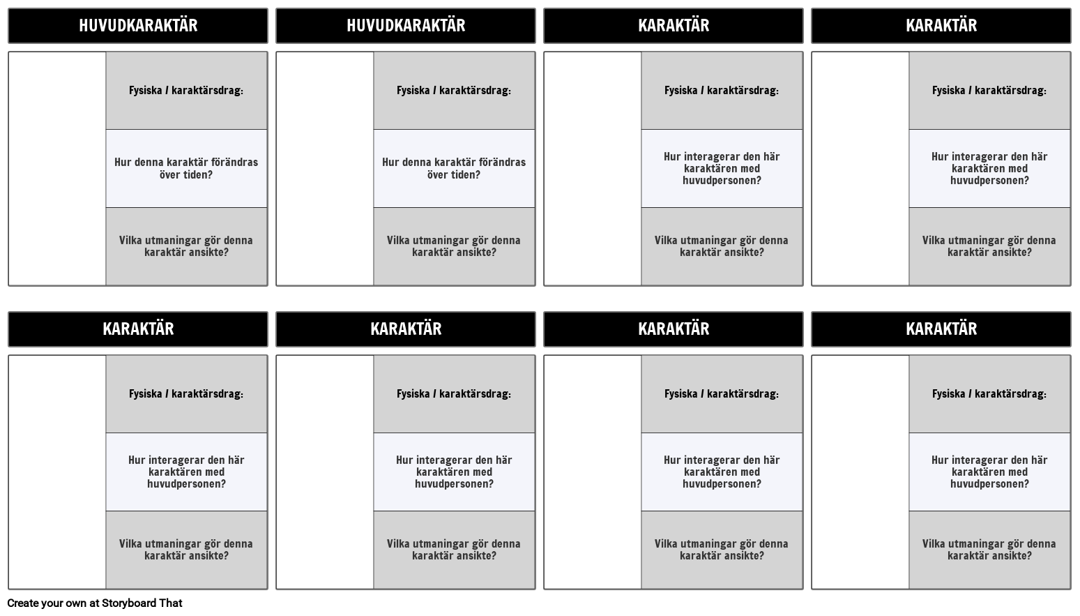 Teckenkarta Mall 3 Fält Fyllt i